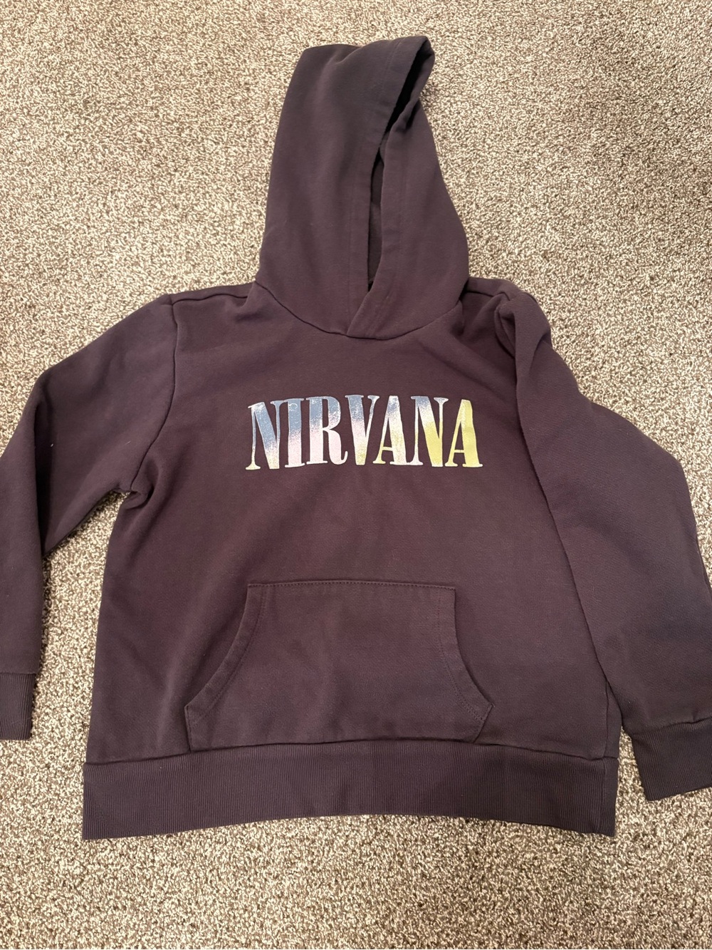 Nirvana Kids' Hoodie with Multicolor Lettering